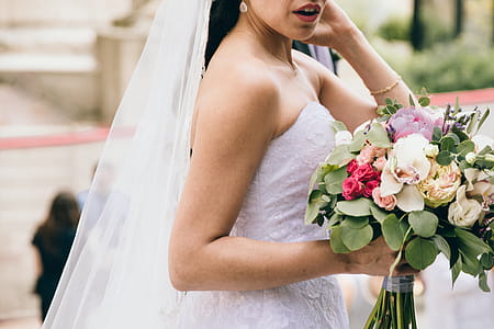 Bride With Wedding Bouquet Photo thumbnail