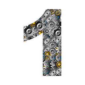 1 number made up of gears thumbnail