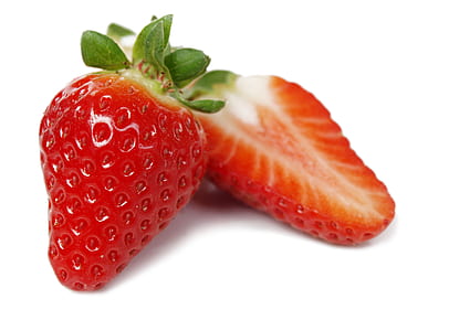 red strawberry fruit on white surface thumbnail