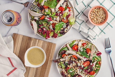 two bowls if vegetable salads thumbnail
