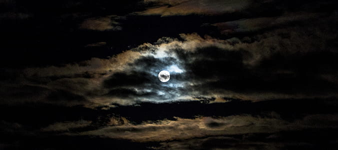 full moon covered with clouds thumbnail