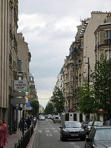 Typical street in Levallois, France thumbnail