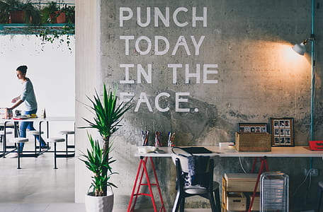 punch today in the face written on gray wall thumbnail