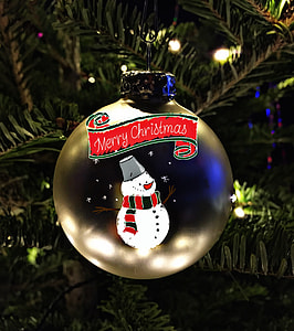 Christmas Bauble, Snow Man thumbnail