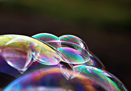 closeup photo of iridescent bubbles thumbnail