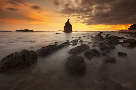 sea, dawn, nature, sky thumbnail