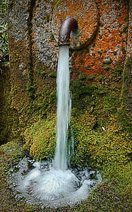 flowing water from brown pipe thumbnail