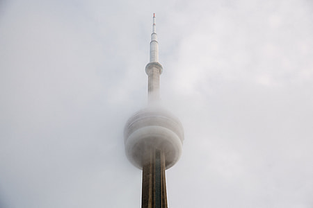 worm's-eye view photography of CNN Tower in Canada thumbnail