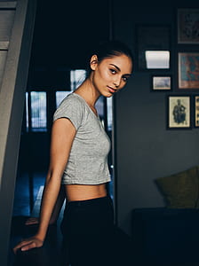 woman leaning on handrail thumbnail