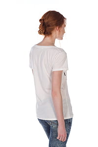 woman wearing white t-shirt thumbnail