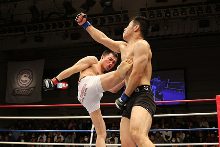man kick other man chest thumbnail