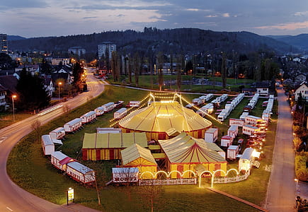 aerial photography of carnival thumbnail