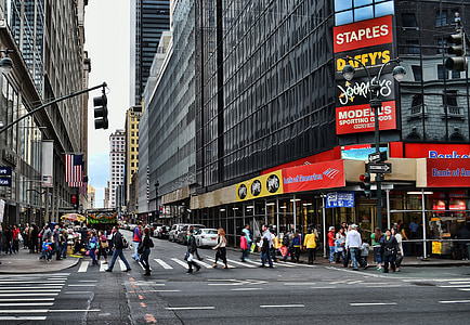 people crossing the pedestrian lane thumbnail