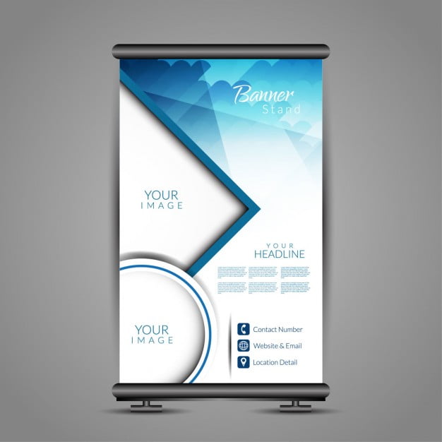 Blue Roller Banner Eps File Free Graphics Uihere