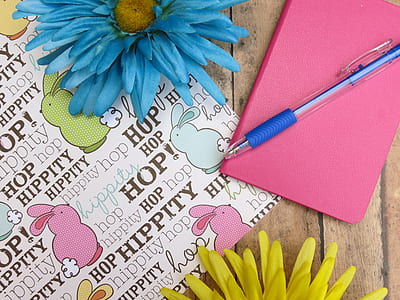 wood, flowers, blue, pen thumbnail