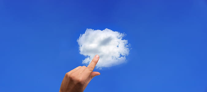 person showing index finger pointing cloud thumbnail