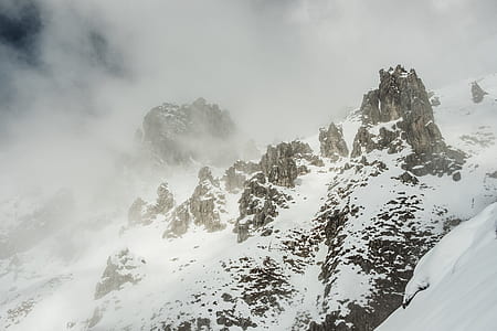 mountain covered with snow thumbnail