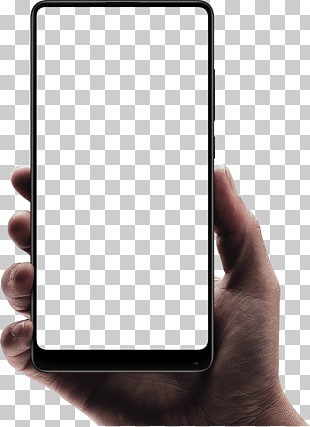 Smartphone Xiaomi Mi A1 Xiaomi Mi MIX 2 Telephone, xiaomi mi mix mobile frame, person holding black smartphone displaying blue screen PNG clipart