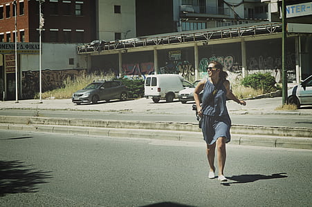 cars, road, vehicles, person thumbnail