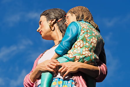 figures, art, sculpture, statue, woman, child thumbnail
