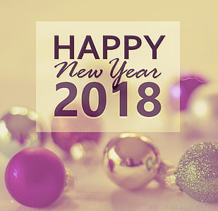 happy New Year 2018 text thumbnail