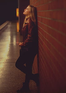 Woman Leaning On Wall thumbnail
