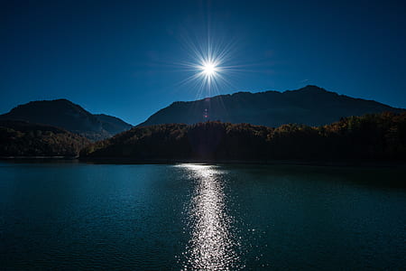 clear blue water at night thumbnail