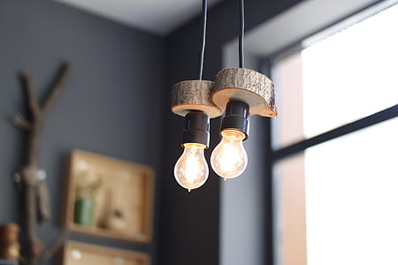2 Turned on Hanging Lamps thumbnail