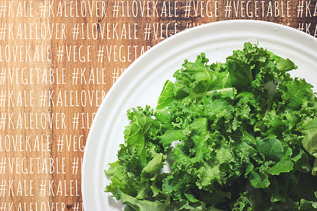 green vegetable on round white ceramic plate thumbnail