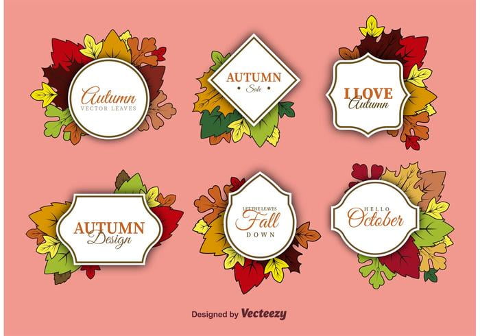 Autumn Label Vectors ai file