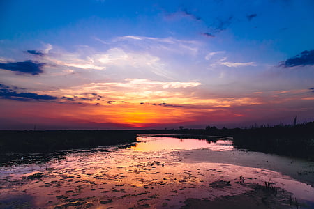 photography of body of water at sunset thumbnail
