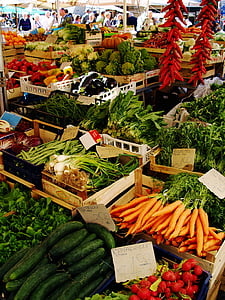 people gathered at food market thumbnail