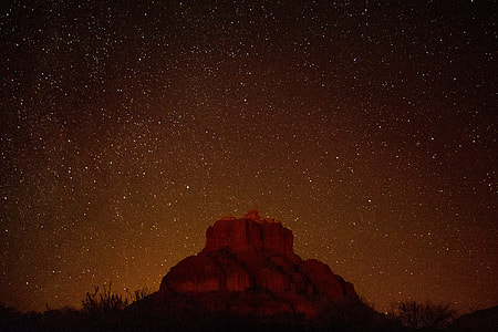 photo of stone house during night thumbnail