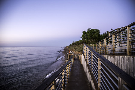 Landscape along the shoreline at point beach state park thumbnail