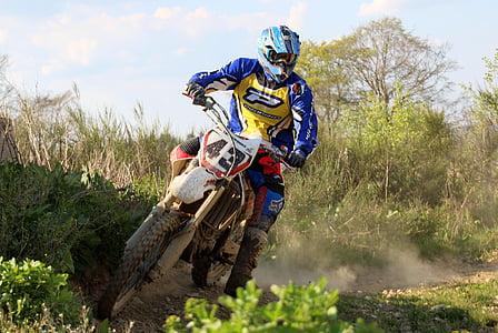 man riding dirt bike taking turn thumbnail