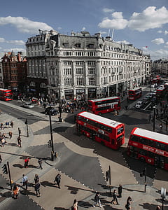 red and white 2-decker bus thumbnail