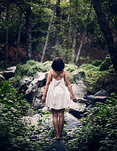 photography of woman in forest thumbnail