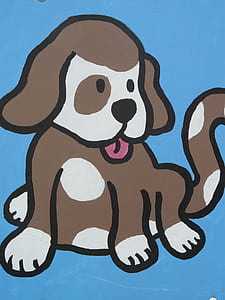 brown and white dog illustration thumbnail