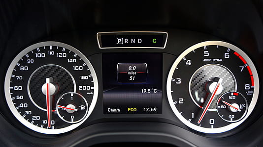 black vehicle analog instrument cluster panel thumbnail