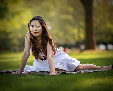 woman on green grass thumbnail