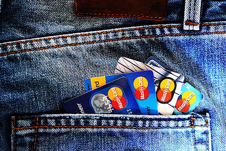 Mastercard on denim pocket thumbnail