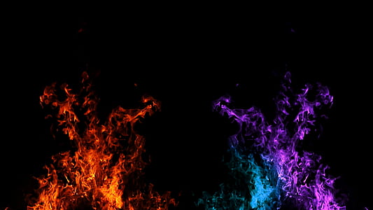 two purple and red flame wallpaper thumbnail
