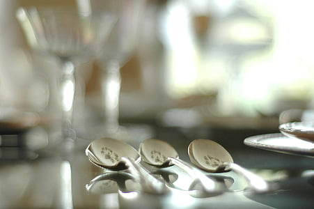 selective focus photography of three silver spoons thumbnail