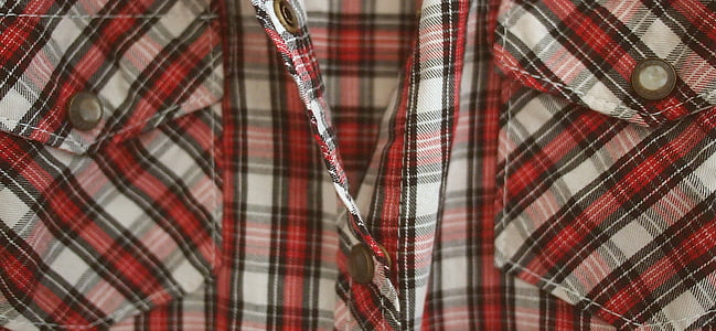 white and red button-up top thumbnail