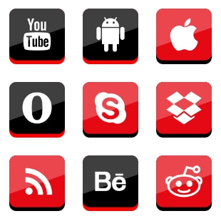 Social Media ! svg vector icon sets