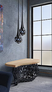 brown wooden table beside window thumbnail