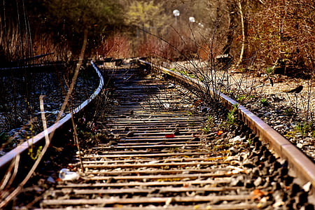 train rail during daytime thumbnail