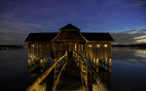 brown wooden dock thumbnail