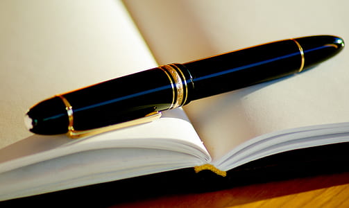 black twist pen on opened book thumbnail