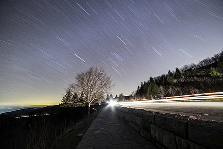 light, road, dawn, landscape thumbnail